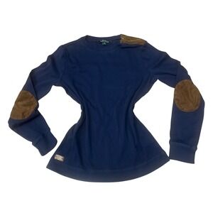 Ralph Lauren Women's Navy Blue Long Sleeve Top